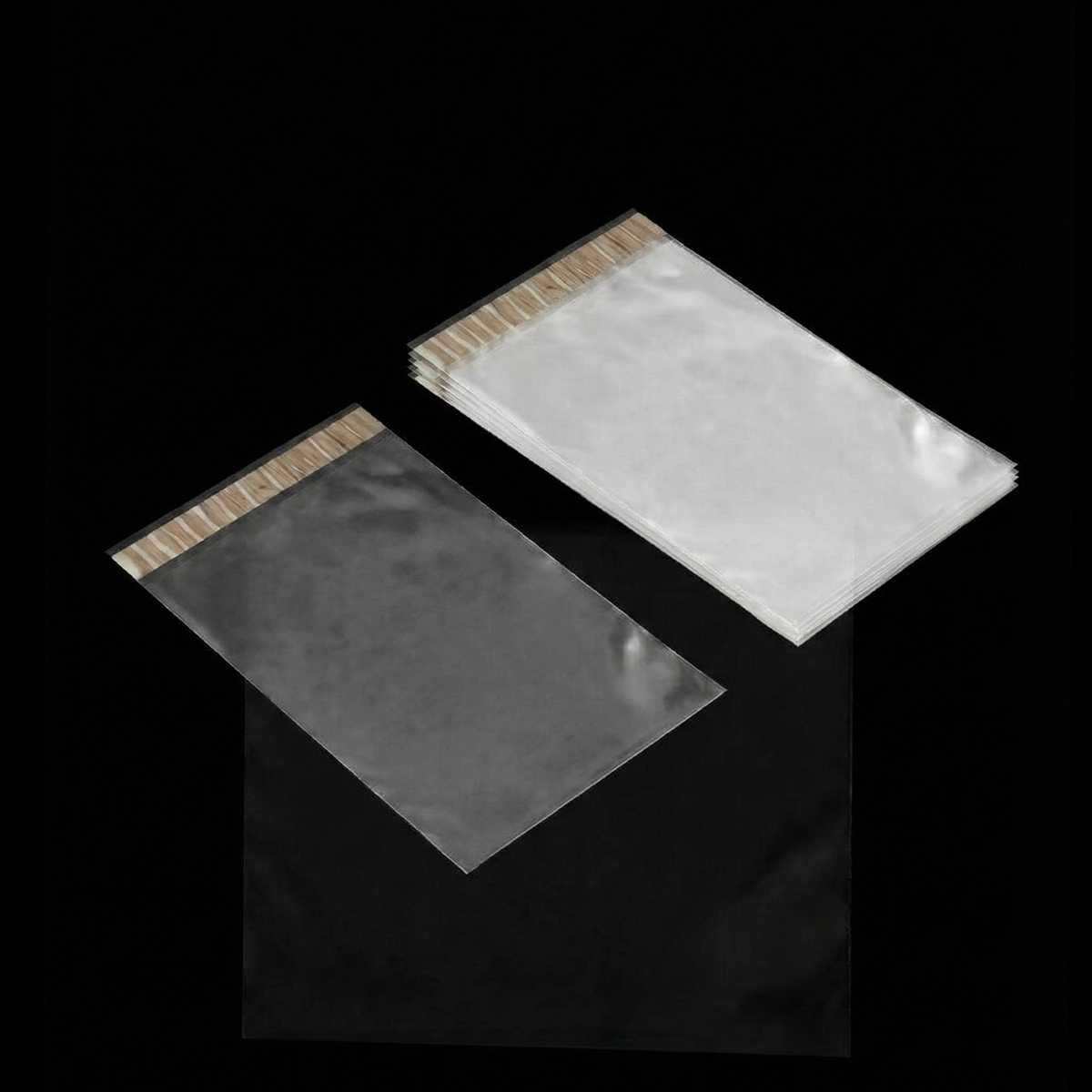 ПВД прозрачный Курьерский пакет без кармана 25х35/4см 50мкм (500шт)