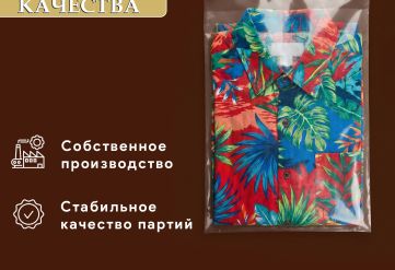ПВД прозрачный пакет с клеевым клапаном 28х55/4см 50мкм (500шт)