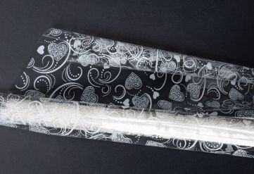 Пленка с рисунком "Сердечки 3" 700мм/7,5м/200гр 40мкм (10шт)