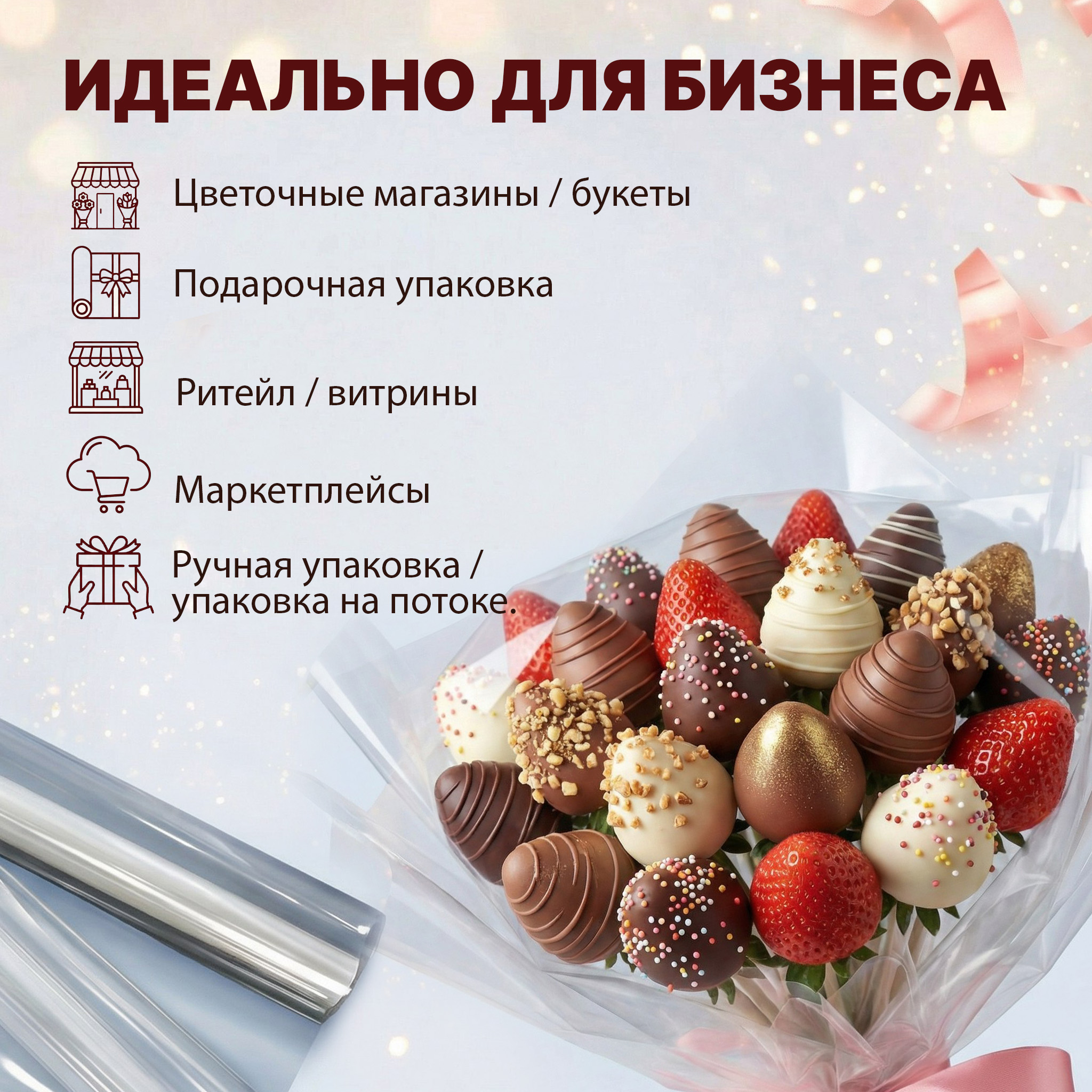 Пленка чистая 700мм/7,5м/200гр 40мкм (10шт)