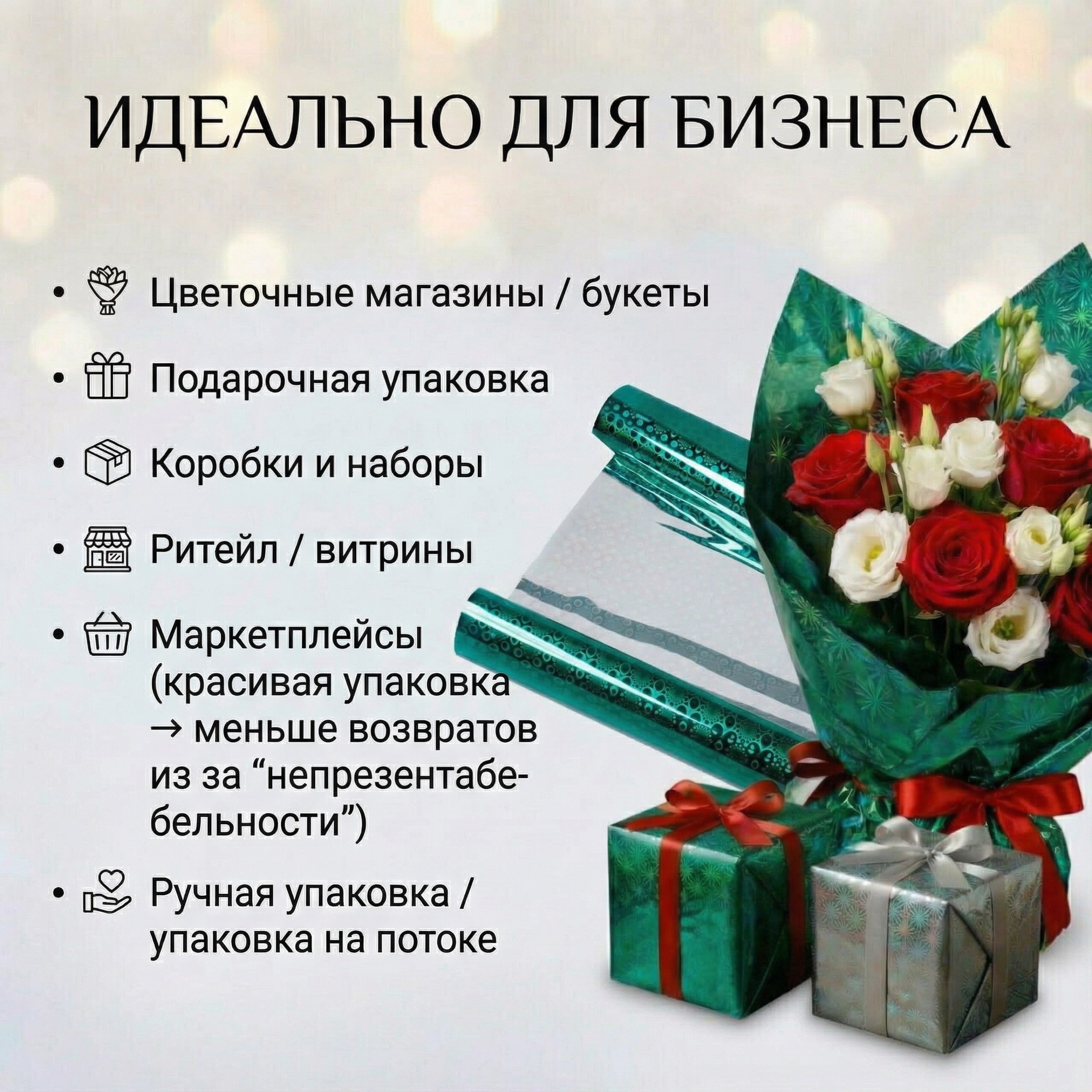 Пленка голограмма 700мм/7,8м/200гр 40мкм (10шт)