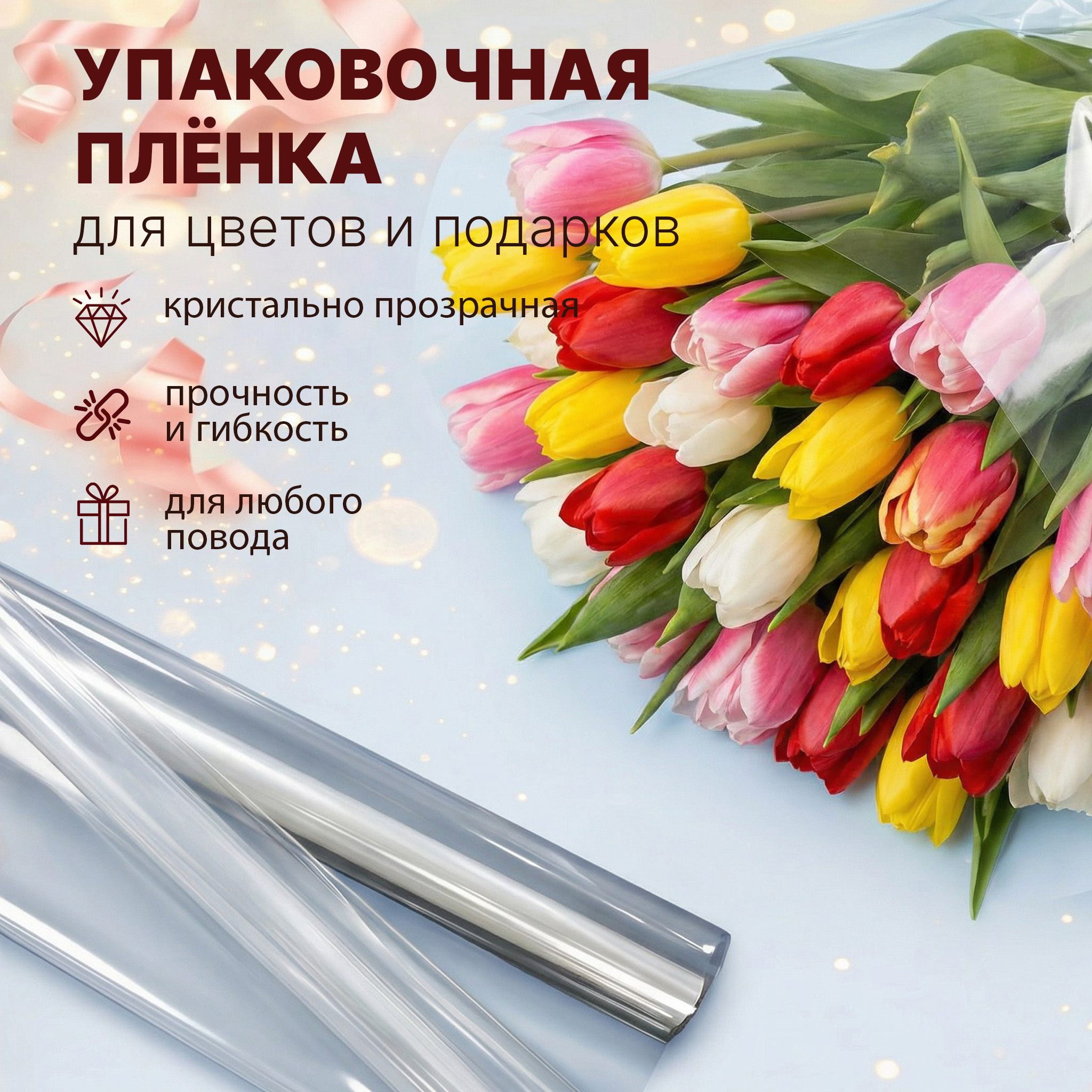 Пленка чистая 800мм/28м/800гр 40мкм (10шт)
